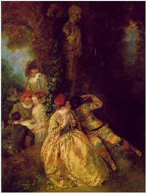Arlecchino and Colombina, or Arlecchino the Seductor, Antoine Watteau, 1716-18