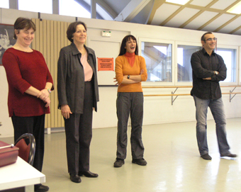 Edith Canat de Chizy and professors of the Conservatoire du 7me arrondissement